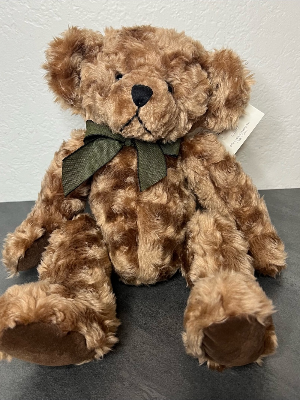 NWT VTG‎ Bombay Co. Plush Scruffy Dexter Teddy Bear 13” Brown Curly Fur Stuffed